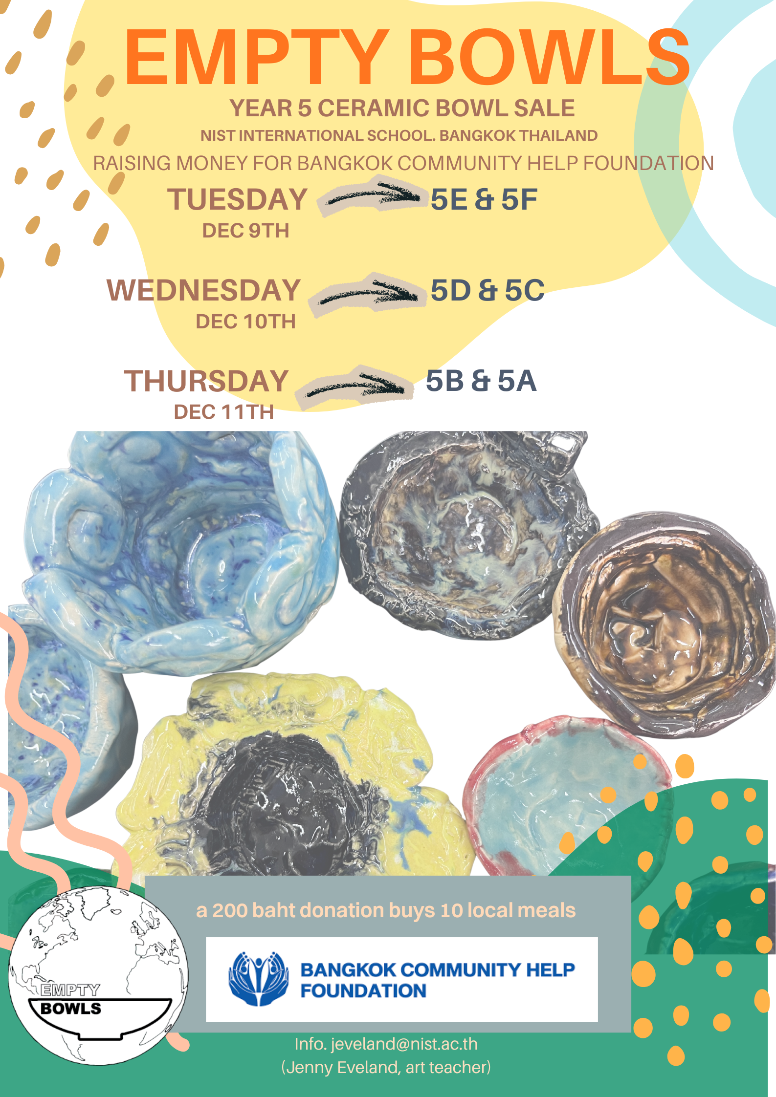 Empty Bowls, Bangkok Thailand