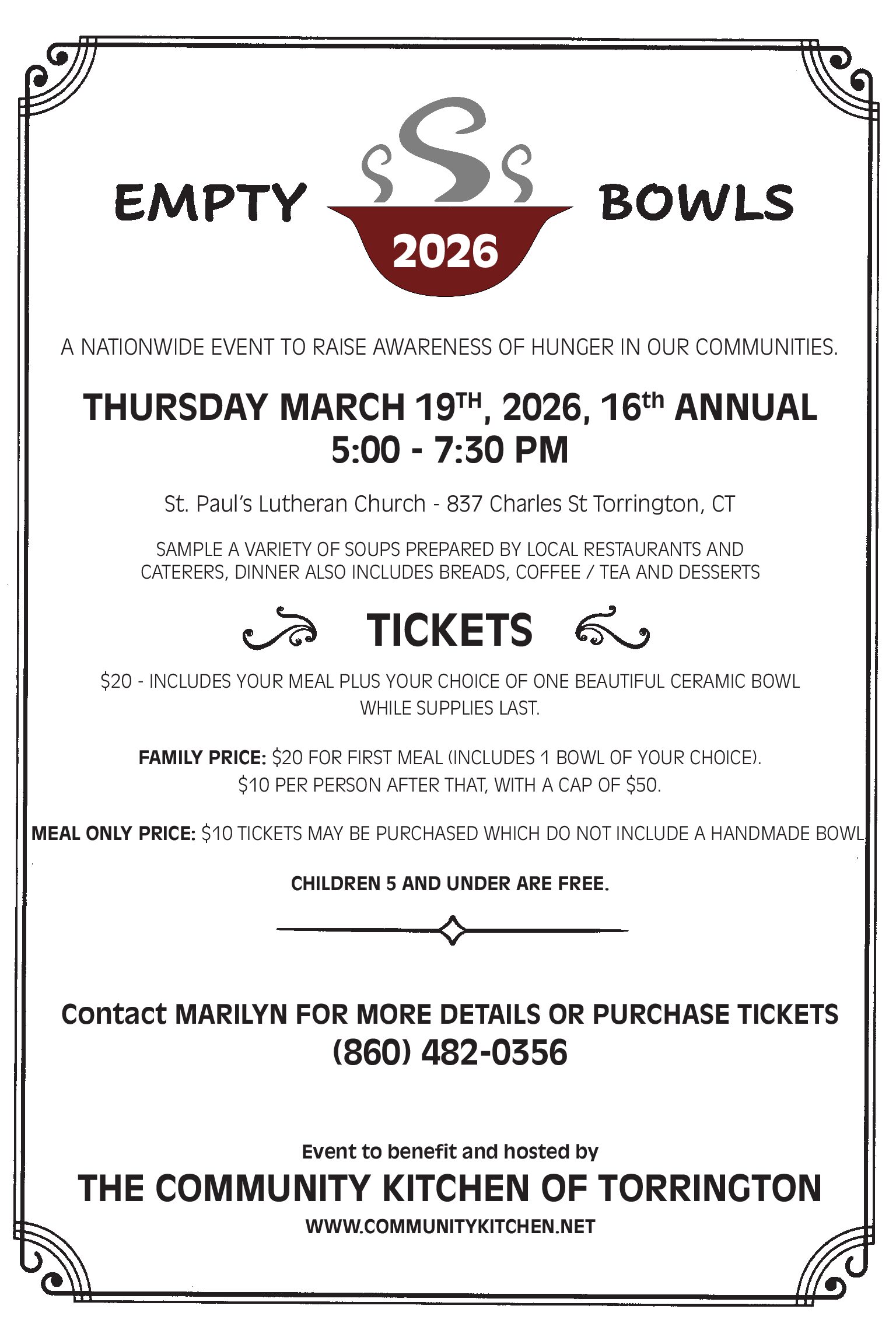 Empty Bowls Torrington Connecticut