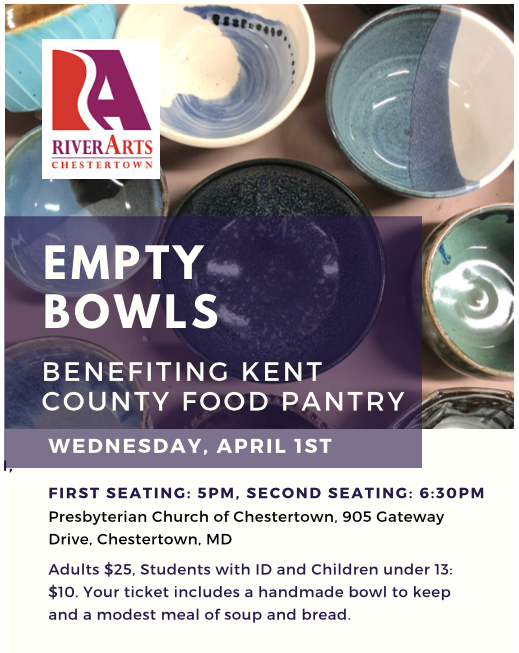 Chestertown RiverArts Clay Studio’s 10th Annual Empty Bowls