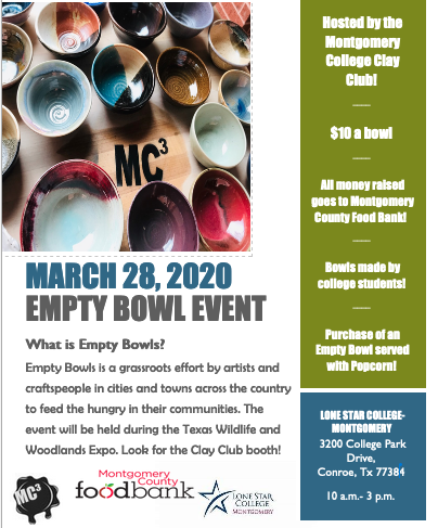 Montgomery College Clay Club Empty Bowls