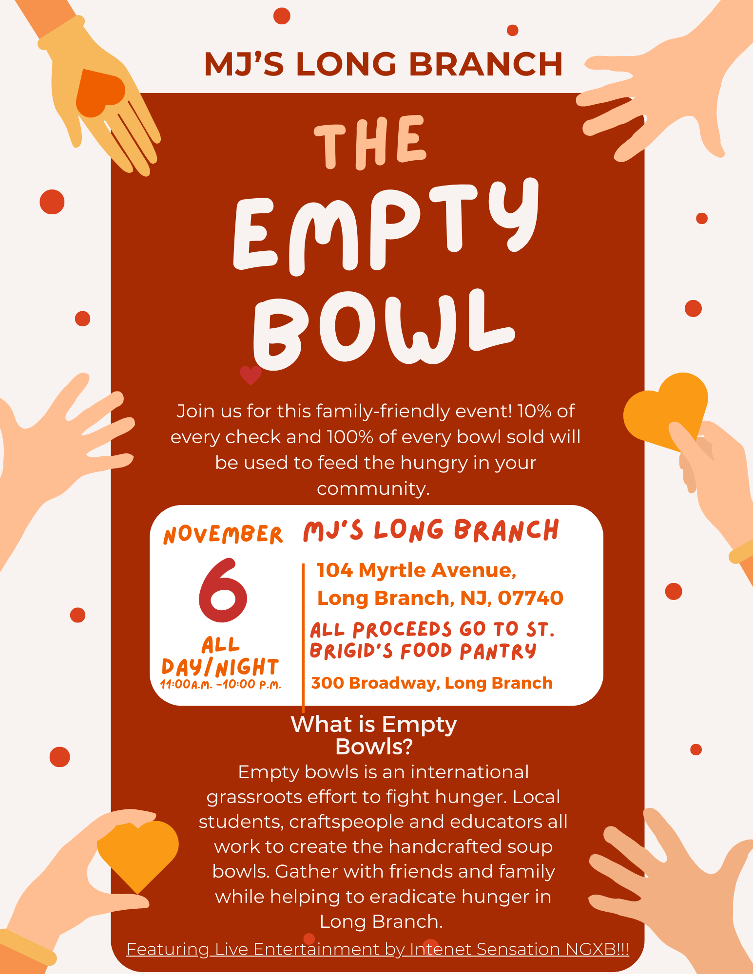 Long Branch New Jersey Empty Bowls