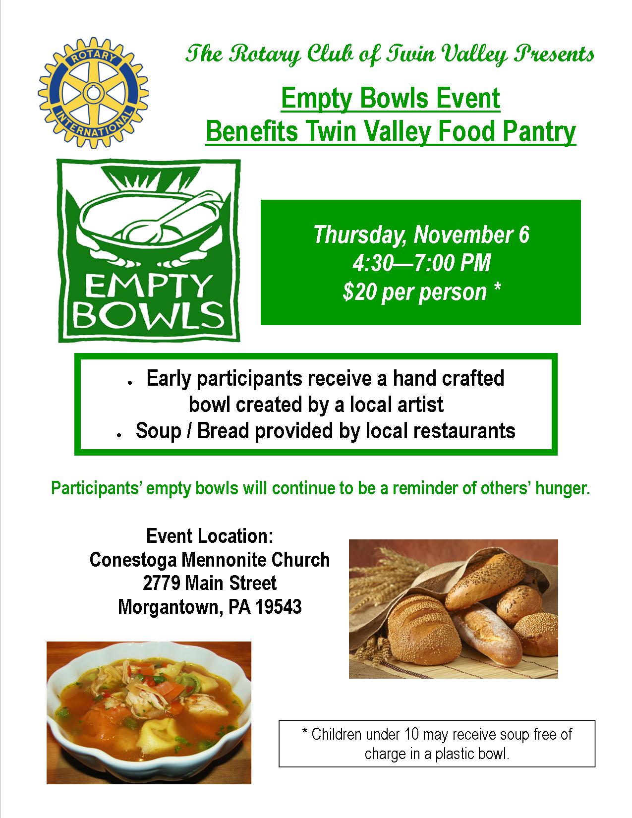 Empty Bowls Twin Valley FoodBank