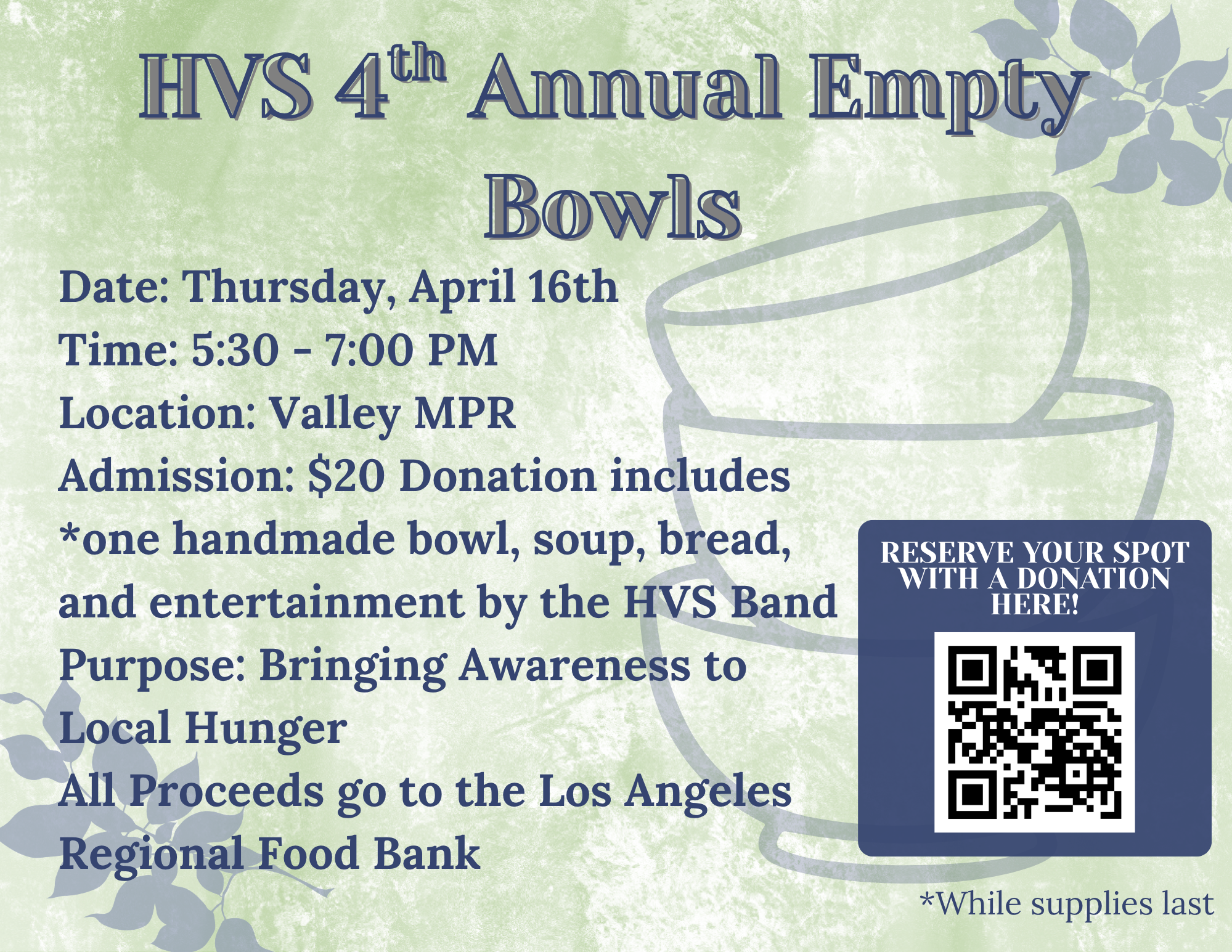 HVS 4th Annual Empty Bowls